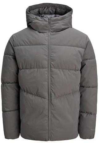 JACK & JONES Men's Jjglobal Puffer Jacket, Castlerock, S, castlerock, S