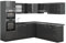 Vicco Eckküche R-Line, Anthrazit Hochglanz/Anthrazit, 237 x 247 cm, AP Anthrazit