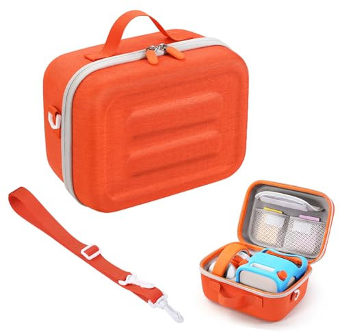 EUGOOCX Hard Carrying Case Compatible with Yoto Player (3rd Gen.) Bluetooth Speaker, Travel Storage Bag for Yoto Audiobook Story Player 3rd Generation (Orange)