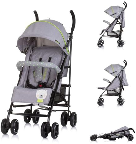 Chipolino Kinderwagen Milano Buggy bis 22 kg, Rückenlehne verstellbar, faltbar, Farbe:grau