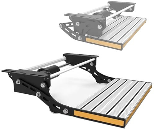 QSNYJPL Marche Pied Caravane Électrique Rétractable, Marchepied Antidérapant avec Bande Réfléchissante, Charge Maximale 200 Kg, Monocouche pour Caravanes