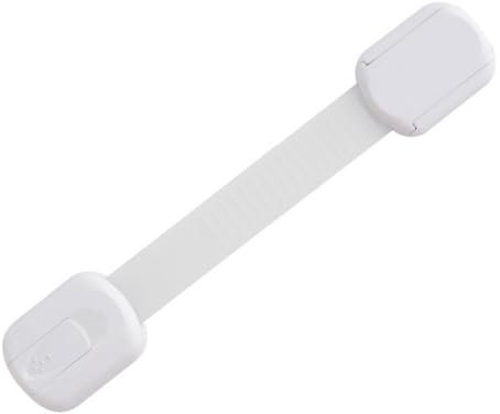 1 Pcs Adjustable Safety Cupboard Locks Locks for Kitchen Cupboards Cabinet Fridge Drawer Refrigerator Toilet Easy Install No Tools Needed White