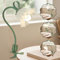 WLHBF Vintage Lily of The Valley Clip Lamp,3 Colour Temp Eye-Caring LED Reading Light,360° Flexible Gooseneck,Sturdy Clamp,Bedside Bedroom Living Room Office Desk Nightstand Light