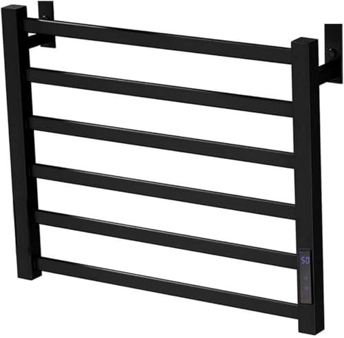 GPECTIFO Towel Warmer Hot Towel Rail With Timer Bathroom Heated Towel Warmer Rail Radiator Towel Warmer Drying Rack Wall Mounted