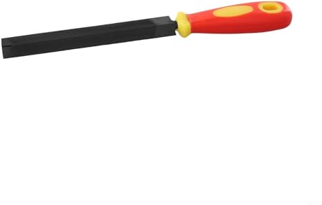 15,2 cm geformte Feile zum Schärfen, Entgraten und Schleifen von Werkzeugen – 150 mm Handsägefeile mit weichem Gummigriff, ideal zum Schnitzen und B
