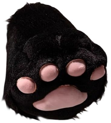 POIUIYQA Zapatos de Patas Furry para Fursuit | Zapatos de Cosplay Cute Slip-On para Convenciones de Anime, Comic Cons, Encuentros de Halloween y Fiestas de Disfraces（Un zapato）