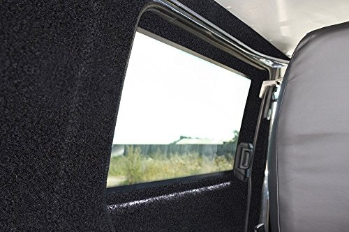 2m x 1.4m Black Coloured Super Stretch Van Lining Carpet Including 2 x Trimfix Glue