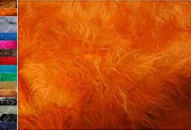 STOFFBOOK PFLEGELEICHT KUSCHEL FELL DECKEN REQUISITEN FOTOSHOOTING ACCESSOIRES DEKOFELL LONGHAIR FOTOGRAFIE STOFFE, B707 (Orange)