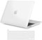 TECOOL Cover Compatibile con MacBook PRO 16 Pollici 2020 2019 (A2141) con Touch Bar, Custodia Rigida Protettiva Sottile in Plastica e Copritastiera UE, Bianco Traslucido