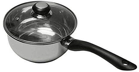 BAUMALU Gamme SAPHIR bakélite Casserole 18 Ø cm Couvercle verre avec bord inox et trou vapeur