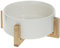 Paris Prix Secret de Gourmet - Saladier Bambou & Faïence Crea 28cm Blanc