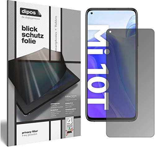 dipos I Protección de la Vista Compatible con Xiaomi Mi 10T Pro Protector de Pantalla Privacy