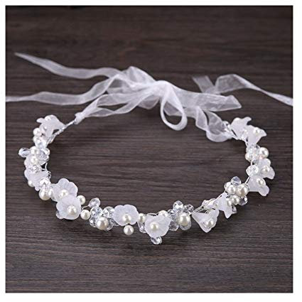 AdorabFruit Kopfschmuck mit edlen Kristall-Strasssteinen, Brautschmuck, Satinband, Hochzeits-Haarschmuck für Br?ute, Tiaras, Kronen, Stirnb?nder (Metallfarbe: Stil 2)