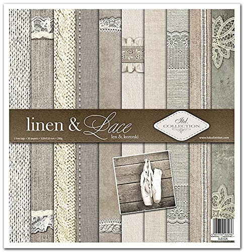 ITD Collection - Scrapbook Papier - Scrapbooking Set - Motivpapier zum Basteln - Dekorpapier 12x12 inches - 310 x 310 mm - 10 Blatt + 1 – Lime & Lace - SLS-026