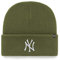 '47 MLB New York Yankees Haymaker Cuff Knit Unisex Beenie, weißes Logo, Farbe Sandelholzgrün, Sandelholz, One size