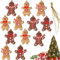 Lebkuchenmann Ornamente, 12 Stück Lebkuchenmann Weihnachtsbaumschmuck Lebkuchenmann Hängende Weihnachtsschmuck Lebkuchen Weihnachtsschmuck, Für Weihnachtsbaumschmuck (Tief)
