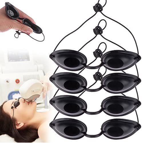 behone 4 Stück UV Schutzbrille Solarium Brille Augen Schutzbrille Schutzbrille Augen Schutzbrille UV Augenschutz Schutzbrille Verwendet für kosmetische Lasertherapie, IPL-Haarentfernung, UV-Schutz