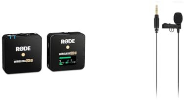 RØDE Wireless GO II Single - Système de microphones sans fil ultra-compact à deux canaux, avec microphones intégrés & Lavalier GO Professional - Micro-cravate/Microphone de poche