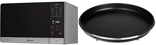 Bauknecht Chef Plus MW 49 SL/ 5in1-Multifunktionsmikrowelle / 800 W/25 L & Whirlpool AVM250 - Mikrowellenzubehör/Crisp-Platte klein (Ø25cm) für die Mikrowelle/Passend auch für Bauknecht Mikrowellen