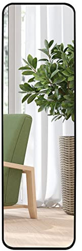 Giftgarden Full Length Mirror Aluminum Framed, Modern 118x35 CM (47x14 Inches) Long Wall Mirror Full-Body, Wall Mounted or Over The Door Hanging for Bedroom Closet Bathroom, Black