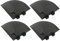 BodenMax 4-er Set Eckteile | Kompatibel NUR mit BodenMax Klick Bodenfliesen | Schwarz
