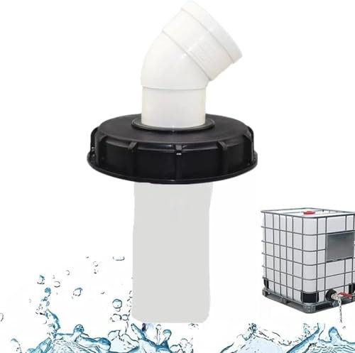GEDEGOOK 45° Couvercle de Réservoir IBC avec Filtre en Nylon Lavable pour Réservoir d'eau de Pluie IBC 1000L, Filtre À Couvercle IBC Accessoires de Réservoir IBC, Filtre à Eau de Pluie en Nylon 165 mm