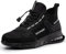 Black Hammer Lightweight Safety Trainers for Men - Air Bubble Comfort, Non-Slip Work Shoes, Steel Toe Cap with Pull Tie Laces Day Wear 5599 Black (9 UK)