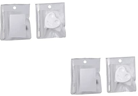 minkissy 4 Sets Ring Palette Manicure Pallet Nail Display Makeup Foundation Nail Art Polish Mixing Tray Nail Art Pallet Nail Kits Resin Painted Nail Plate Stainless Steel Material