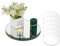 NUPTIO Candelabros para Velas de Pilar: 25cm Bandeja Redonda Espejo Bandejas Decorativas Set de 12 Portavelas Espejo 2mm Cristal Pilar Candelero Bandejas Boda Bridal Shower San Valentín