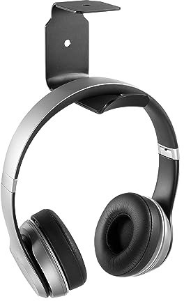 RICOO Kopfhörer Headset Halterung Kopfhörerhalterung Haken für Schreibtisch & Wand KH012 Wandhalterung Aufhängung Unter Tisch-Halter Untertisch Kopfhörerständer Head-Phone Ständer Stand Selbstklebend