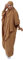 Gebetskleidung für Frauen 2 Stück Abaya Muslim Damen mit Khimar Hijab Abaya Kleid Lose Langen Ärmeln Maxi Muslimische Kleider Damen mit Jilbab Burka Ganzkörper Braun