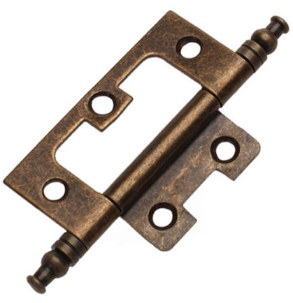 Pack of 10 Antique Bronze Flush Hinges - Medium Duty Inset Door and Cupboard Hinges