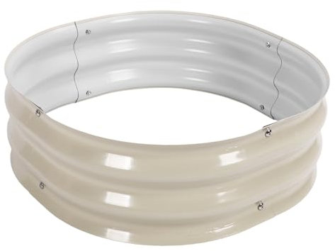 TIKATARER Raised Garden Bed, Clearance Raised Garden Beds Corrugated Metal Raised Garden Beds Galvanized Planter Garden Boxes Oval Large Metal Planter Box for Gardening Vegetables, Fruits