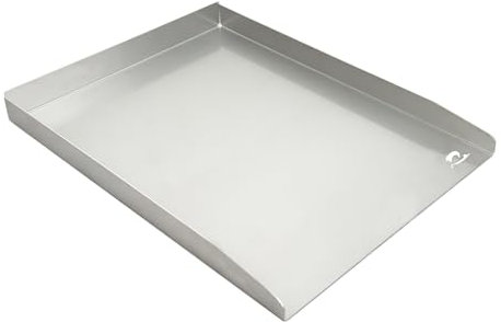 Piastra Barbecue in Acciaio Inox Made in Italy - 40x30x3,5 cm, Spessore 20/10, Bordi Anti-Taglio, Fori di Scolo - Perfetta per BBQ e Grigliate
