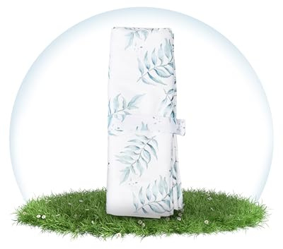 Hinzling Wickelunterlage für Unterwegs - Green Fern - Abwaschbare, Schadstofffreie, Nachhaltige und Moderne Baby Unterlage - Must-Have Reise Zubehör