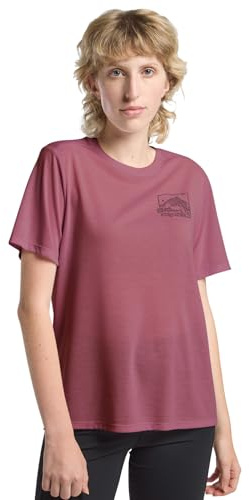 Jack Wolfskin Damen Vonnan Graphic W T-Shirt, Ridge Leaf Raisin, XL EU