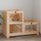 Wenjingqi-172384 Hamsterkäfig aus massivem Tannenholz, 81 x 40 x 60 cm