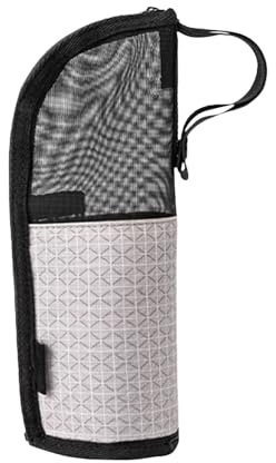 Pzuryhg Bolsa para cubiertos, organizador de cubiertos, estuche de utensilios de viaje, tela impermeable reutilizable, cierre de cremallera, para camping, senderismo, pesca, barbacoa, almuerzo, 9.8 x