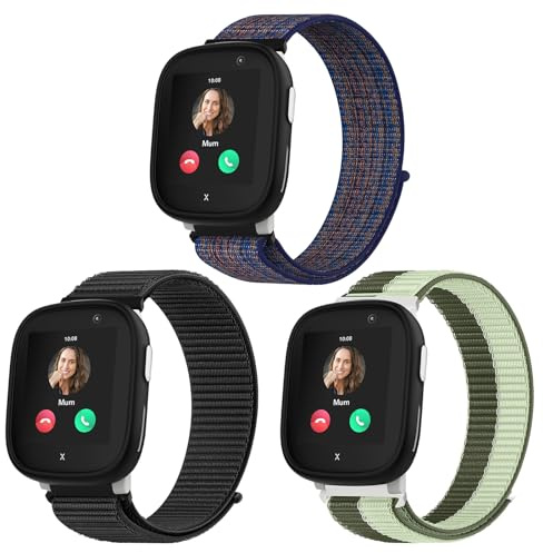 OUTPUTBT Nylon Uhrenarmbänder 20mm für Xplora X6 Play/X 6/X6 Pro/XPLORA XMOVE/Slothcloud H97/Anio 5/Anio 6/Gizmo/Gabb Watch 3/2/1 Armband Kinder Elastisch Nylon Geflecht für Jungen Mädchen