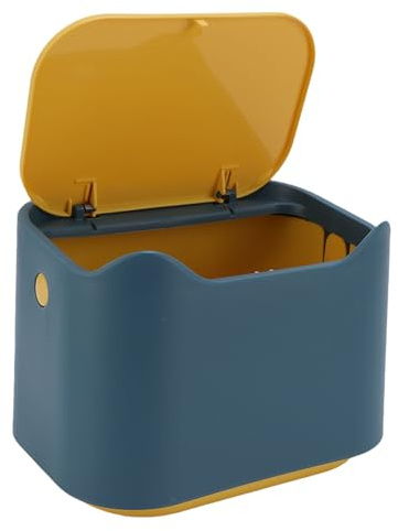 Fockety Poubelle à saupoudrer de chat, couvercle d'étanchéité à pression Contrôle hermétique des odeurs, Compact 7.09x4.92x5.12in Pet Waste Bin, avec PP épaissi -Safe Matériel, pour la Maison Litière