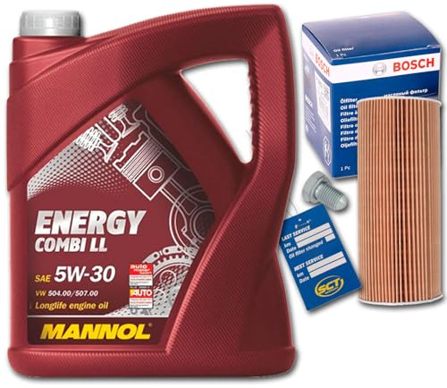 BandelOne enthält Ölfilter+5L Motoröl+Schraube passend für Astra H J Corsa Insignia B