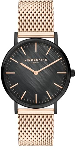 Liebeskind Berlin Damenuhr – Runde Quarzuhr 34 mm – Mesharmband – 5 ATM wasserdicht – Modern & elegant