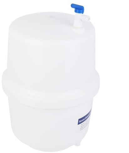 ZASCHMOY Tanque de Almacenamiento de Agua Presurizada con Válvula de Bola para Sistemas RO de ósmosis Inversa – Tanque de Metal Duradero de 3,2 Galones – Perfecto para Accesorios de Purificador de