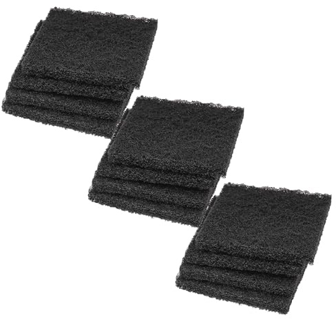 vhbw 12x Aktivkohlefilter kompatibel mit NABER Cox Base 360 S/500-3, Cox Base 360 S/600-3 Mülleimer, Abfalleimer - 9,5 x 9,5 x 1 cm