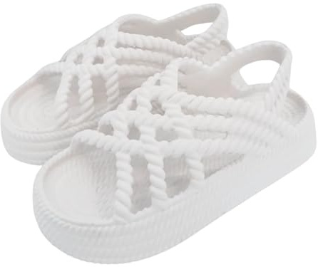 SUNSEA SHOES Sandalias Planas Mujer Tipo Pala con Diseño Trenzado en Material Eva. Sandalias Mujer Verano con Suela Ergonómica, Ligera, Antideslizante y Resistente al Agua