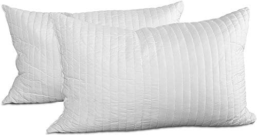 EVERGREENWEB - Occasione! Coppia Cuscini Fiocco Memory 100% Ottimo per Dolori al Collo Cervicali, Antirussamento, Tessuto Traspirante 2 Guanciali Modello Saponetta 40x70cm, per Tutti Materassi e Letti