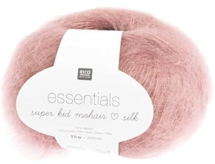 Rico Design Rosa Mohair-Seide-Mischung Yarn 0.13 kg 0.5 mm Handwäsche