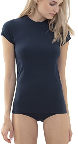 Mey Damen T-Shirt - Kurzärmliges Oberteil mit Rundhalsausschnitt - Serie Cotton Pure - 26501