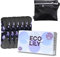 Eco Lily 6 Pack Slipeinlagen Waschbar Damenbinden mit Bambuskohle | Wiederverwendbare, wasserdichte, saugfähige Menstruationspads | Mittel Perioden | Bonus Aufbewahrungstasche