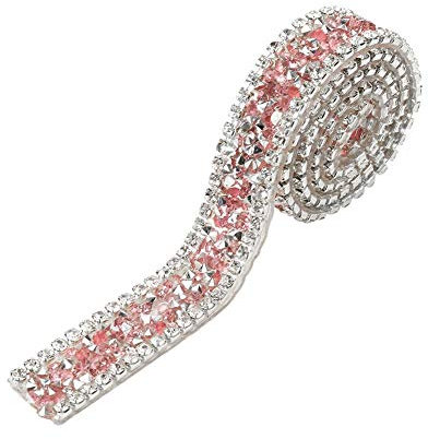 Rhinestone Ribbon, Sparkle Crystal Wrap Roll for Prom Dresses Belt Applique Belt Applique Hair Clip Collar Decoration Hot Fix or Sewn